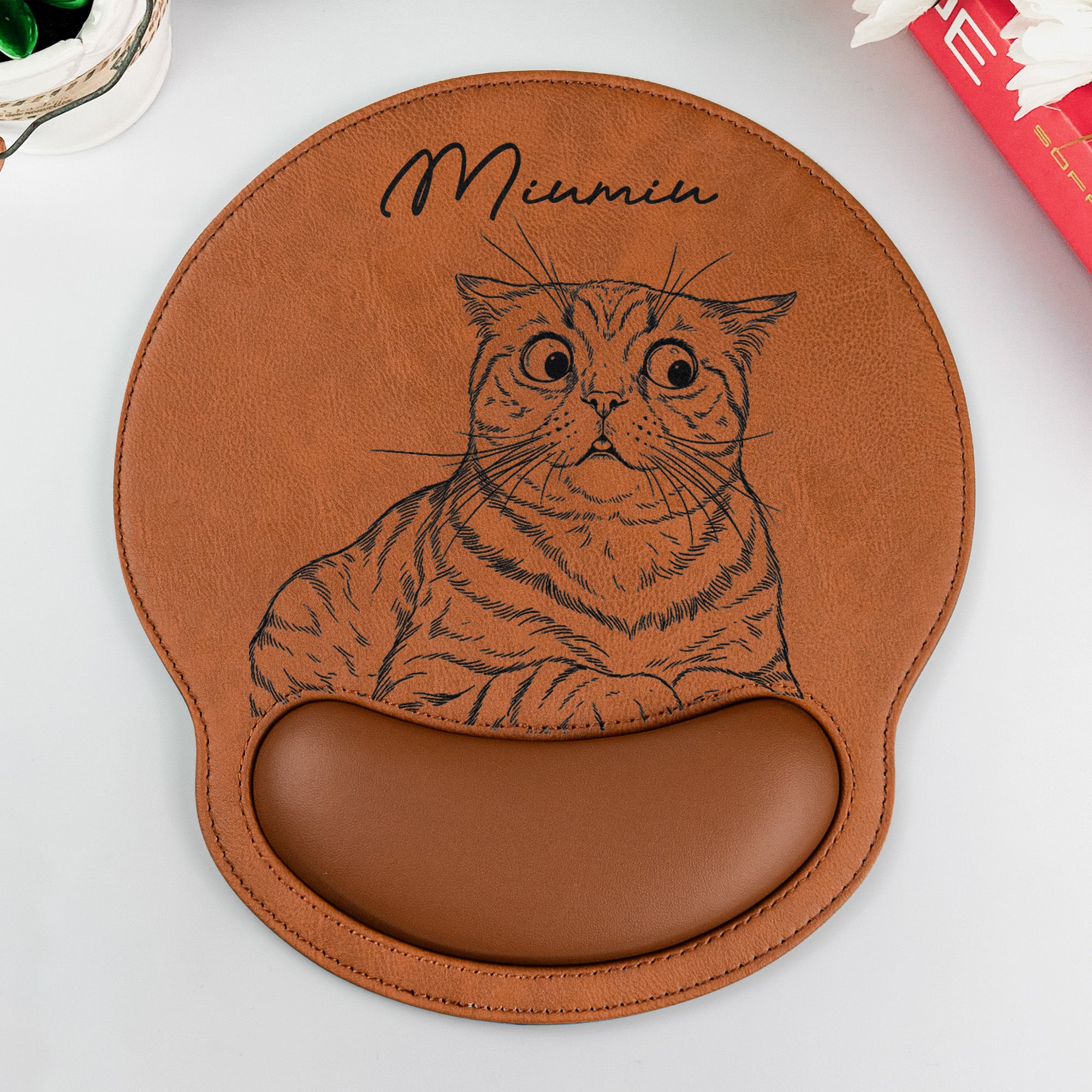 Custom Pet Portrait Sketch Line Art Gift For Pet Lovers - Personalized Mouse Pad