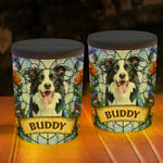 Custom Pet Portrait Stained Glass Style Pet Loss Sympathy Gifts - Personalized Night Light