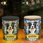 Custom Pet Portrait Stained Glass Style Pet Loss Sympathy Gifts - Personalized Night Light