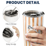 Custom Pet Portrait Tumbler Cup Dog Lover Cat Lover Gift - Personalized Photo Tumbler Cup
