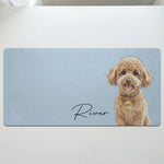 Custom Pet Portrait Watercolor Art Gift For Pet Lovers - Personalized Desk Mat