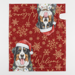 Custom Pet Portrait Watercolor Art Snowflake Christmas - Personalized Mailbox Cover