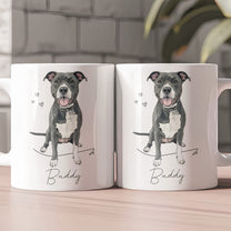 Custom Pet Portrait Watercolor Gift For Dog Lover, Cat Lover - Personalized Mug