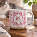 Custom Pet Portrait Coquette Coffee Cup - Personalized Mug