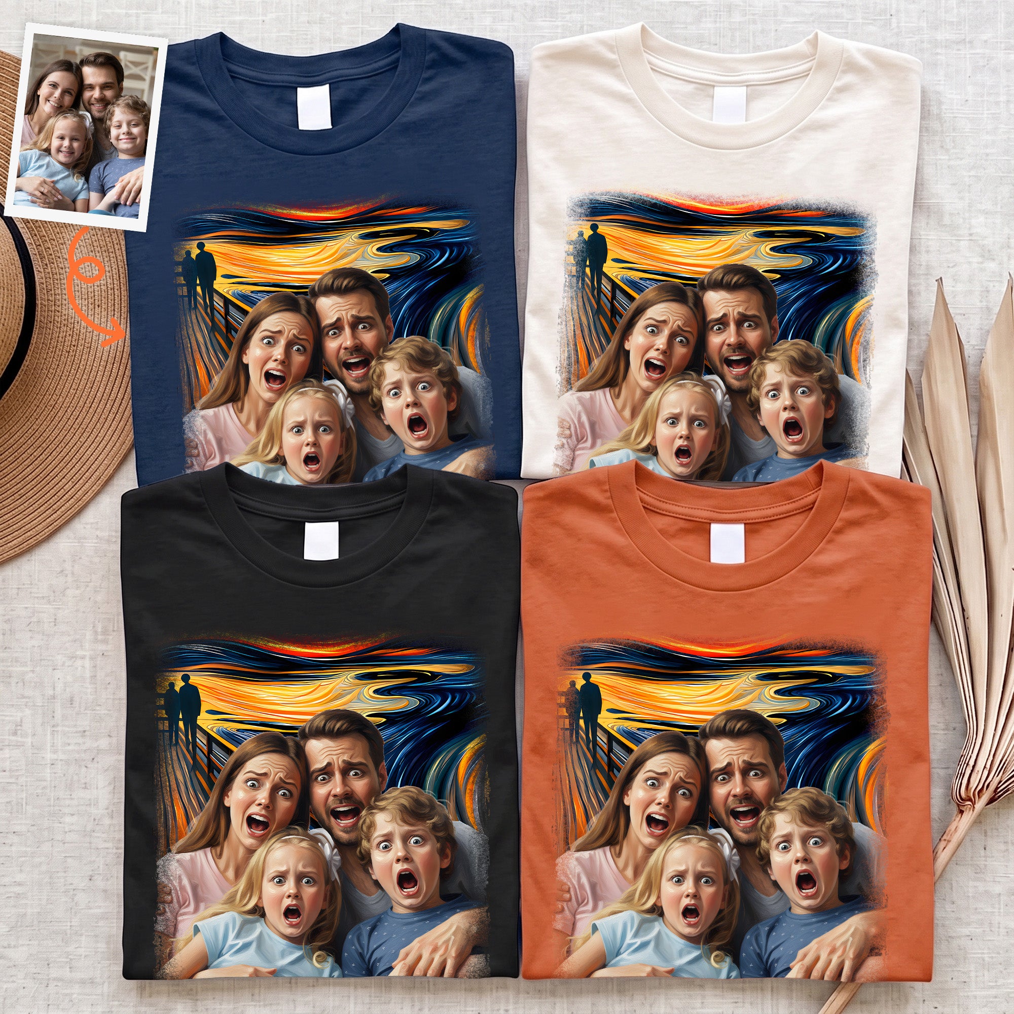 Custom Pet, Family, Friend Photo Funny Scream Halloween Art - Personalized Shirt