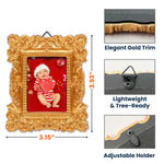Custom Photo Baby First Christmas - Personalized Vintage Picture Frame Ornament