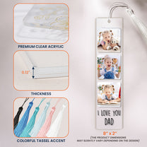 Custom Photo Bookmark For Family, Besties, Couple, Book Lovers - Custom Photo Acrylic Bookmark