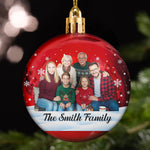 Custom Photo Christmas Bauble Gifts For Family - Personalized Ornament