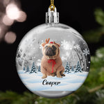Custom Photo Christmas Bauble Gifts For Family - Personalized Ornament
