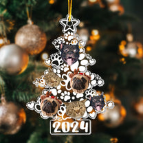 Custom Photo Christmas Pet Tree - Personalized Acrylic Photo Ornament