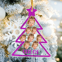 Custom Photo Christmas Tree - Personalized Acrylic Photo Ornament