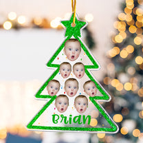 Custom Photo Christmas Tree - Personalized Acrylic Photo Ornament