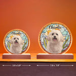 Custom Photo Cute Pet Stained Glass - Personalized Photo LED Light