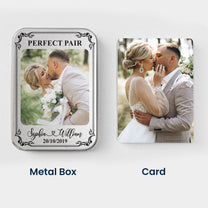 Custom Photo Deck Game For Couples Bulk Wedding Favors - Personalized Playing Photo Cards With Metal Box