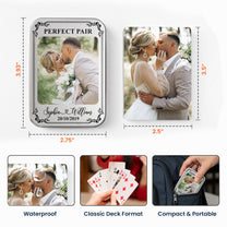 Custom Photo Deck Game For Couples Bulk Wedding Favors - Personalized Playing Photo Cards With Metal Box