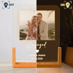 Custom Photo Engagement Gifts For Couple Wedding Anniversary Gifts - Personalized Night Light