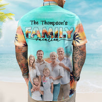 Custom Photo Family Vacation - Personalized Photo Hawaiian Shirt