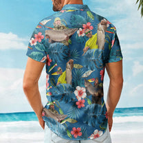 Custom Photo Fishing Bass Fish For Men, Husband - Custom Photo Hawaiian Shirt