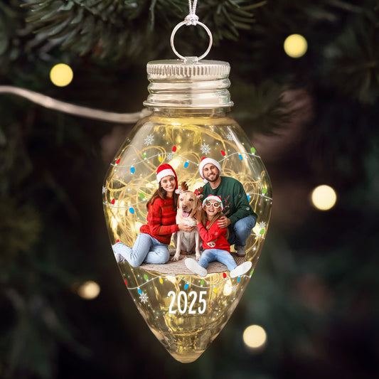 Custom Photo For Family, Kids, Pet Lovers - Christmas Bulk Gifts - Personalized Photo LED Christmas Light