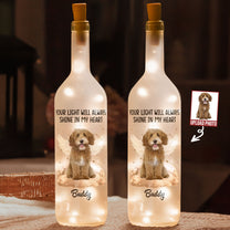 Custom Photo Forever In My Heart - Personalized Photo Bottle Lamp