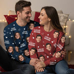Custom Photo Funny Face I Love My Lover - Personalized Matching Photo Sweater