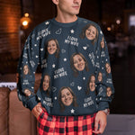 Custom Photo Funny Face I Love My Lover - Personalized Matching Photo Sweater