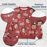 Custom Photo Funny Face I Love My Lover - Personalized Matching Photo Sweater