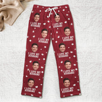 Custom Photo Funny I Love My Lover - Personalized Photo Fleece Pajama Pants