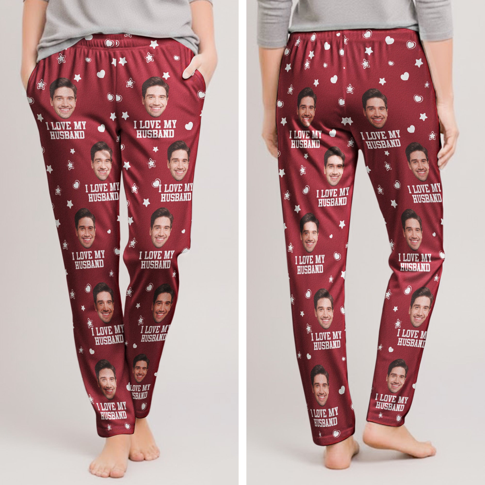 Custom Photo Funny I Love My Lover - Personalized Photo Lounge Pants