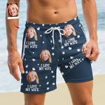 Custom Photo Funny I Love My Wife - Personalized Shorts