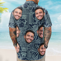 Custom Photo Funny Pet Family Friends Tiki Bar Summer - Custom Photo Hawaiian Shirts