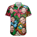 Custom Photo Funny Pet Family Friends Tiki Bar - Custom Photo Hawaiian Shirts