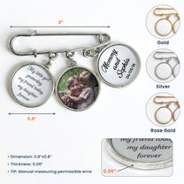 Custom Photo Gift For Bride Groom Wedding Day - Personalized Lapel Pin With Charms