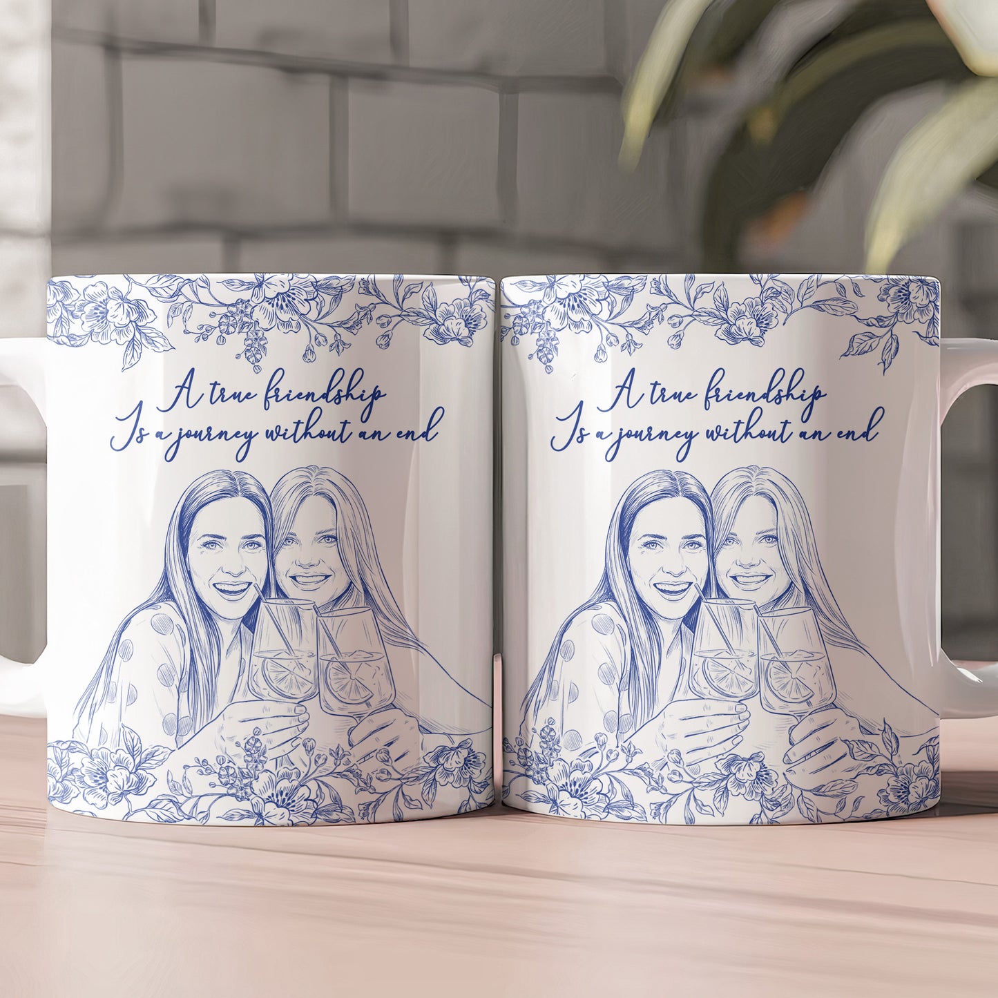 Custom Photo Gift For Friends, Soul Sisters Friendship Thank You Gifts - Personalized Photo Mug