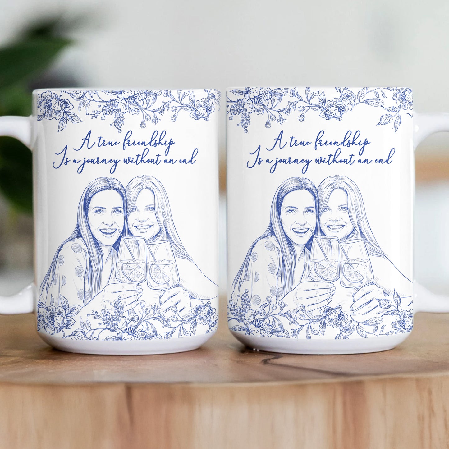 Custom Photo Gift For Friends, Soul Sisters Friendship Thank You Gifts - Personalized Photo Mug