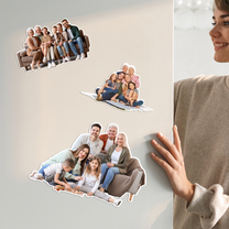 Custom Photo Gift For Grandparents Family Memories - Personalized Photo Magnet