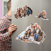 Custom Photo Gift For Grandparents Family Memories - Personalized Photo Magnet