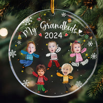 Custom Photo Grandkids 2024 - Personalized Acrylic Photo Ornament