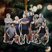 Custom Photo Gym & Fitness Friends - Personalized Acrylic Photo Ornament