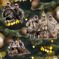 Custom Photo Hunting Trophy Deer Turkey Hog - Personalized Acrylic Photo Ornament