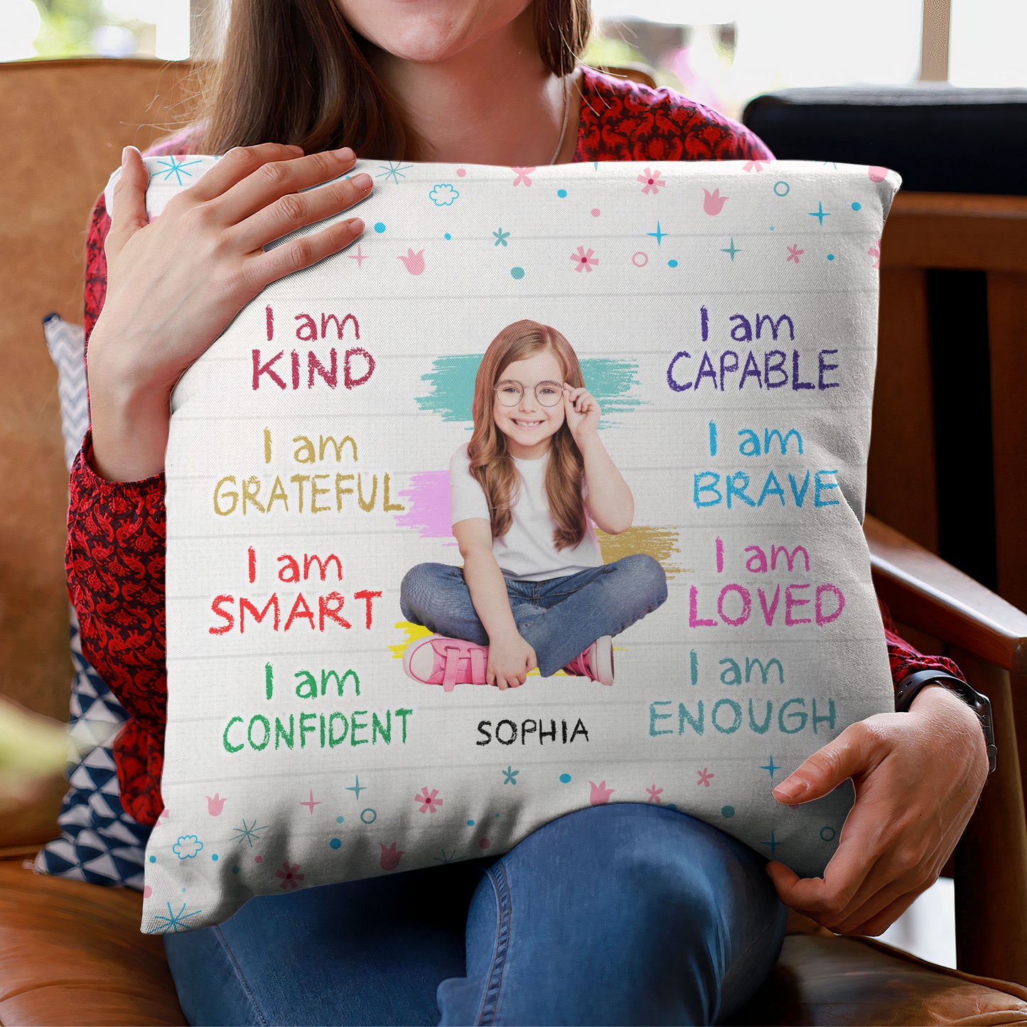 Custom Photo I Am Kind  - Personalized Photo Pillow (Insert Included)
