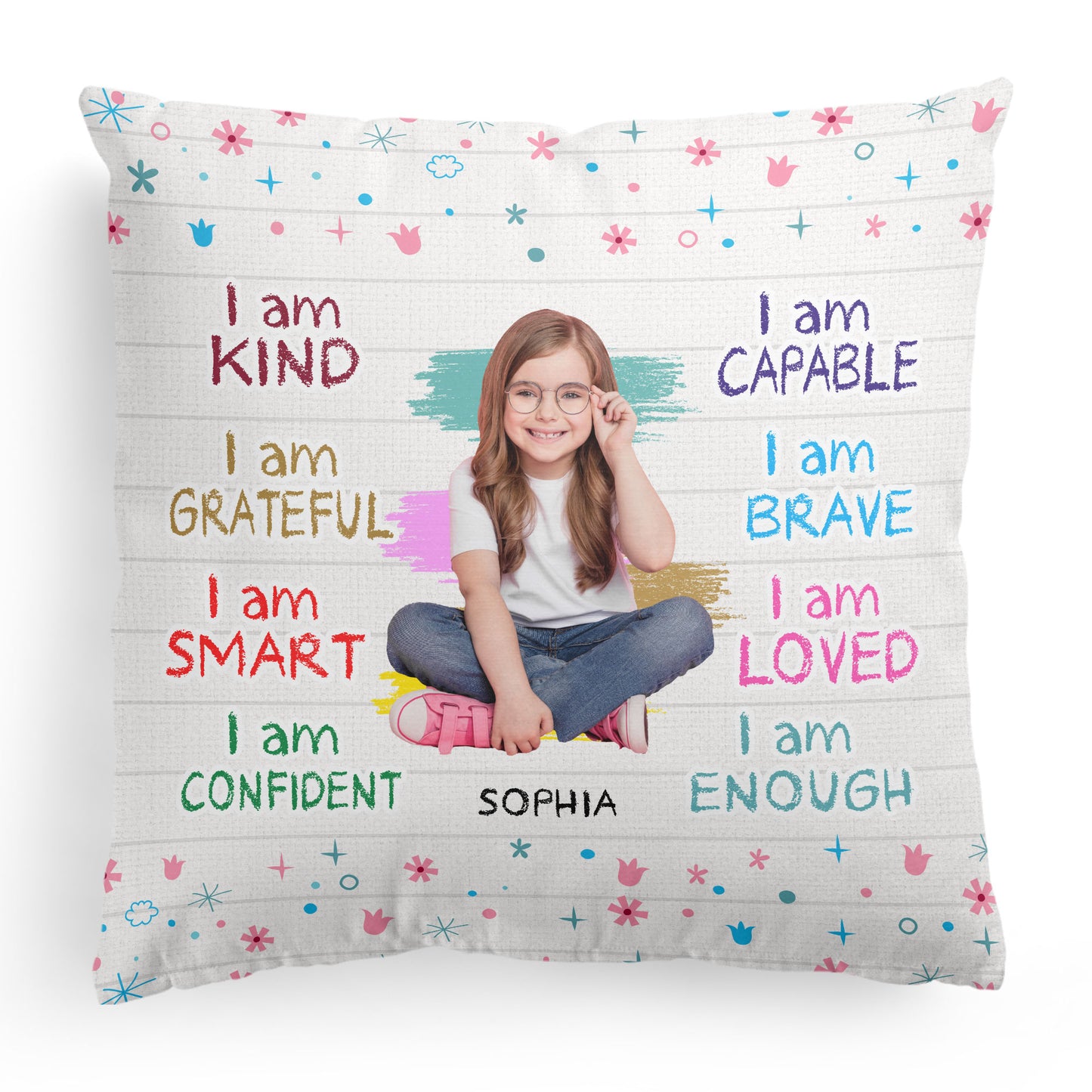 Custom Photo I Am Kind  - Personalized Photo Pillow (Insert Included)