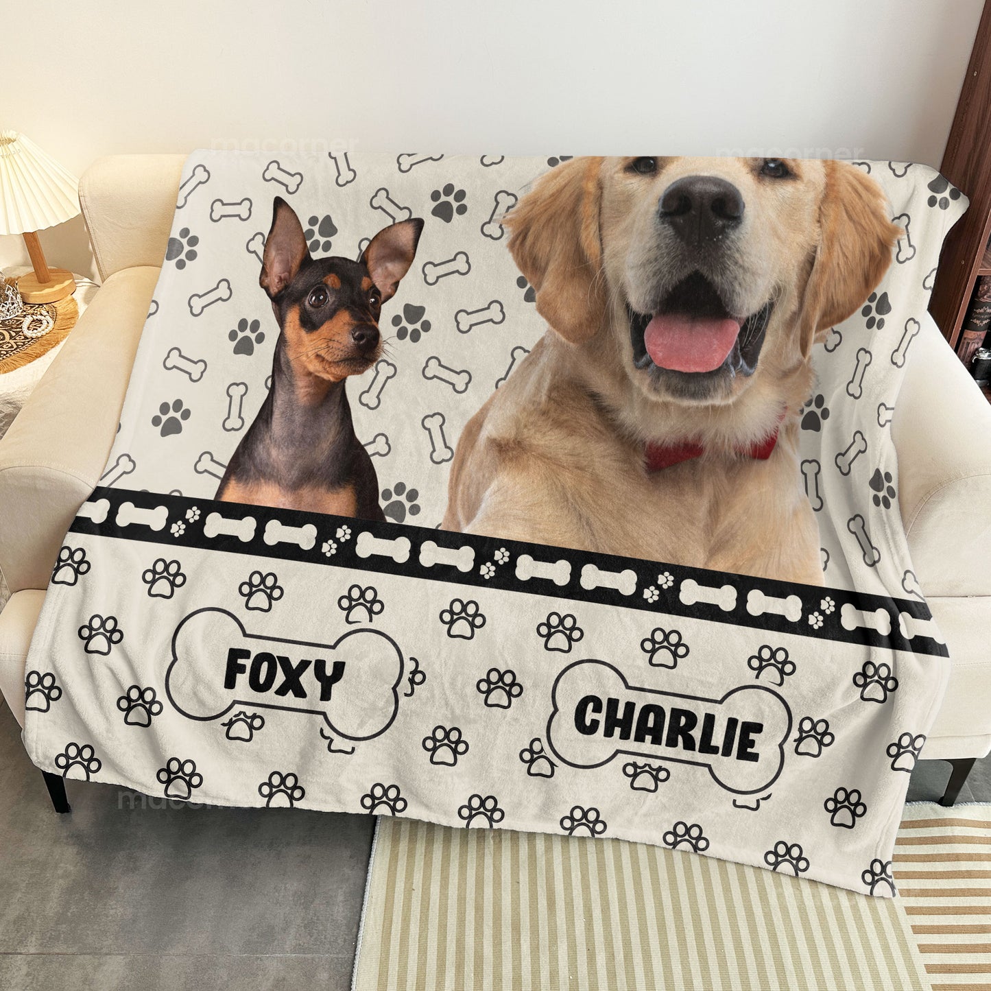 Custom Photo Life Is Better With Dogs - Personalized Photo Blanket