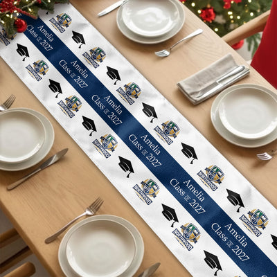 Custom Photo Logo Graduation Party - Personalized Table Runner