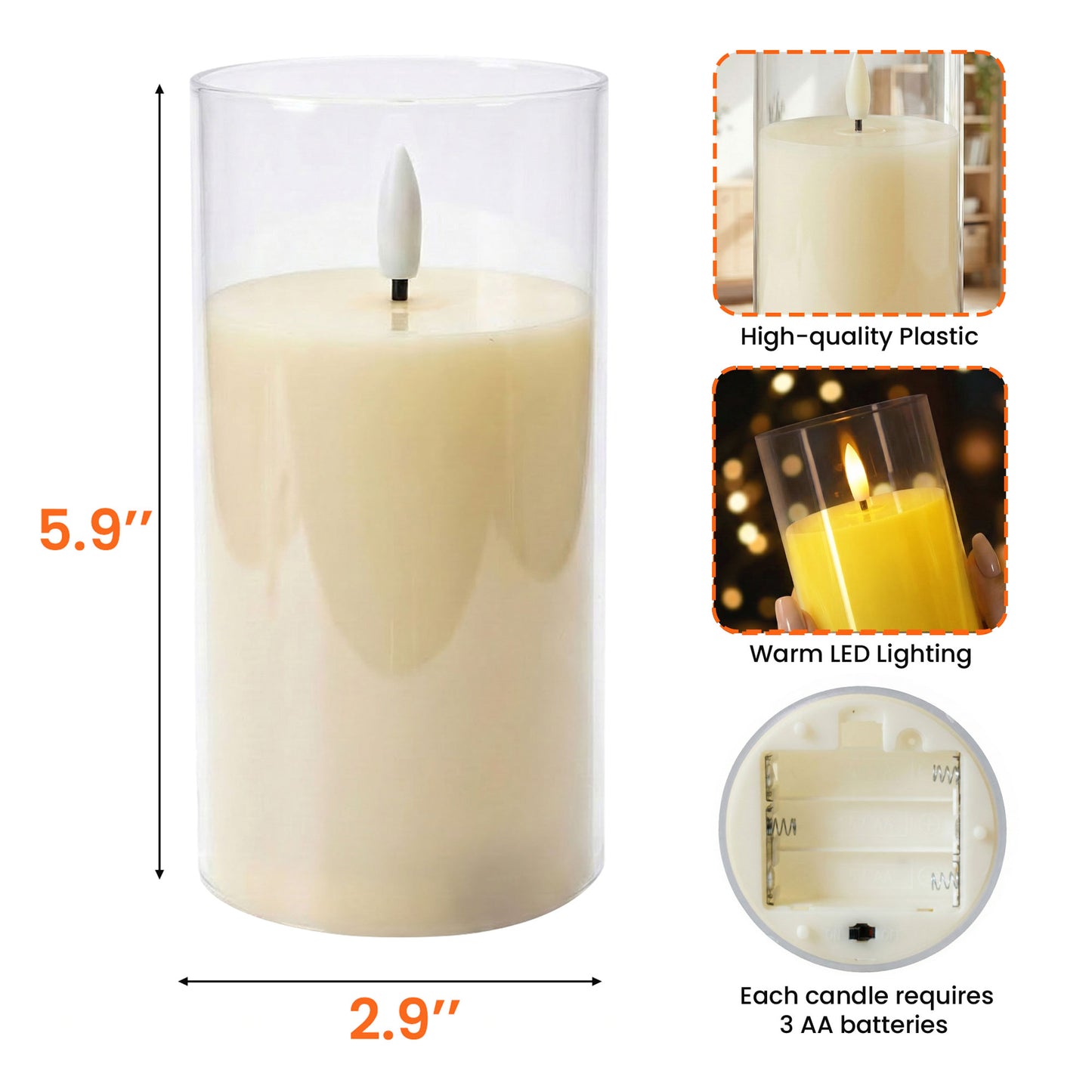 Custom Photo Memorial Always Loved Never Forgotten - Personalized Photo LED Candle Light