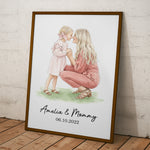 Custom Photo Mommy & Me Mother's Day Gift For Mom, Wife - Personalized Poster