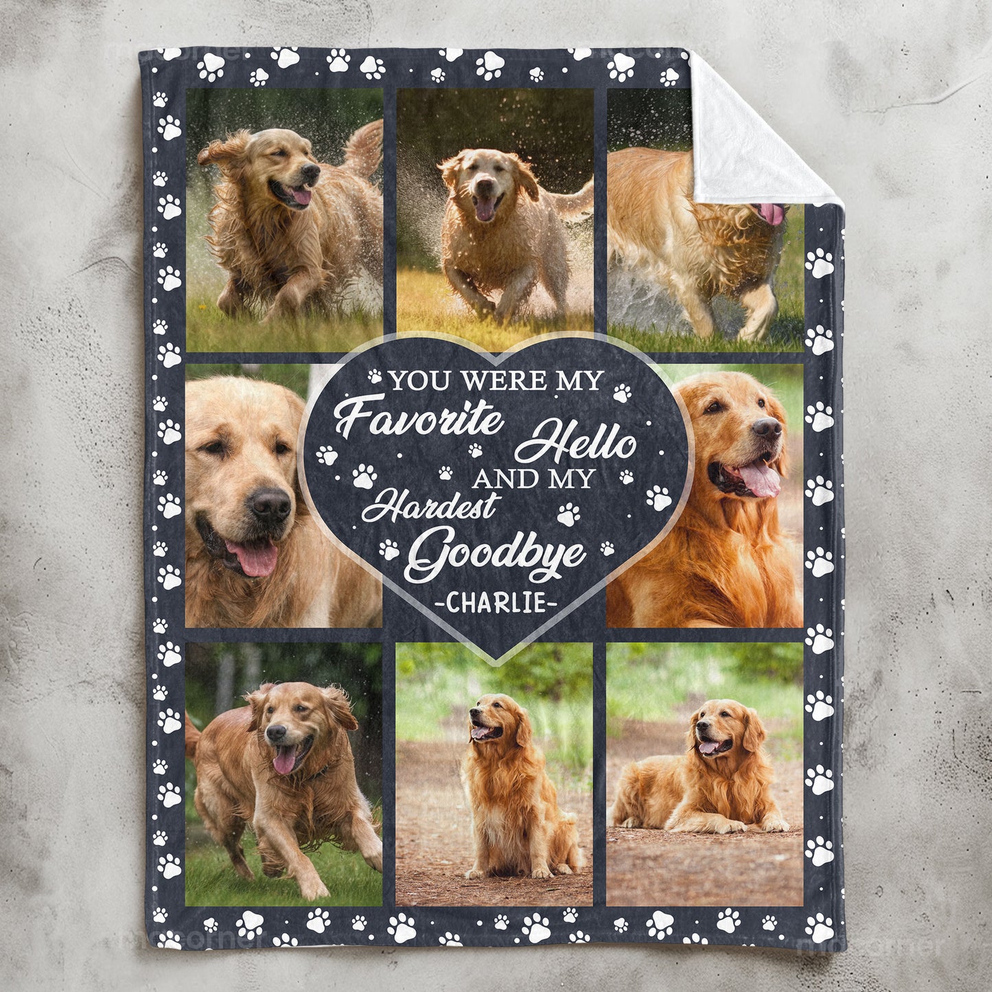 Custom Photo My Hardest Goodbye - Personalized Photo Blanket