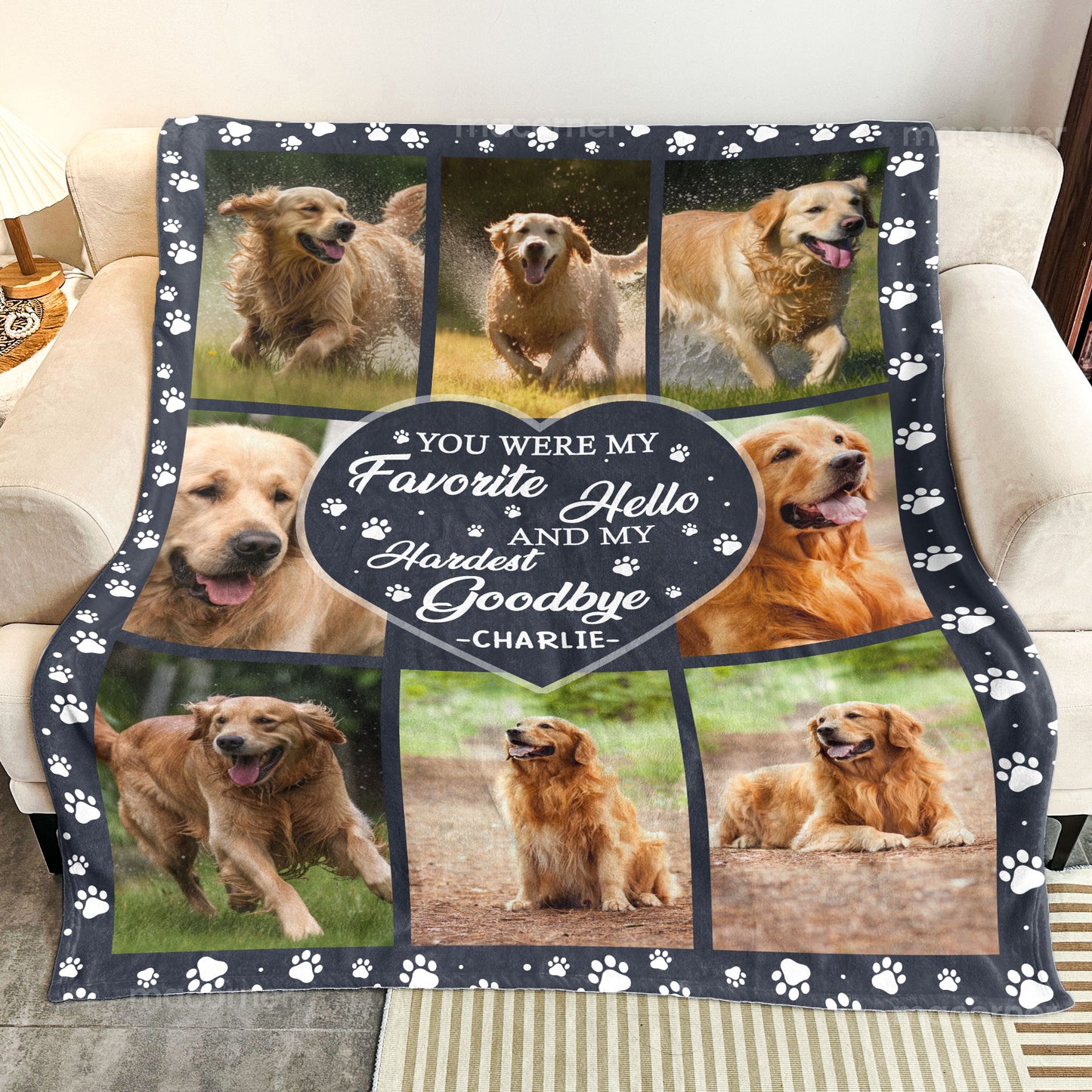 Custom Photo My Hardest Goodbye - Personalized Photo Blanket