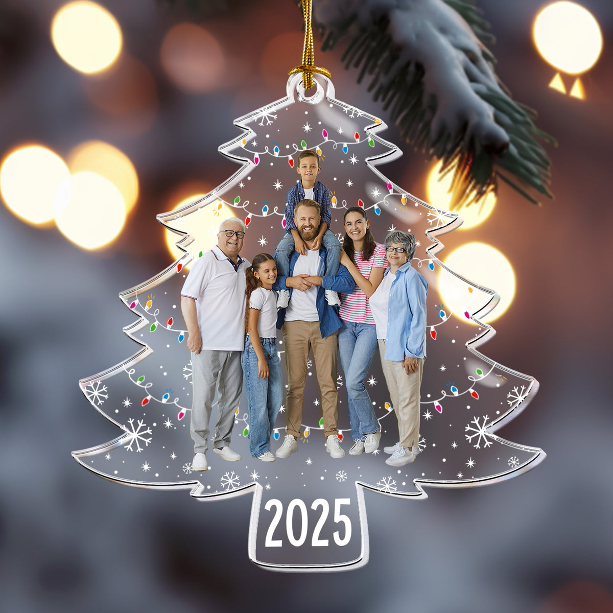 Custom Photo On Christmas Tree - Personalized Acrylic Photo Ornament ...