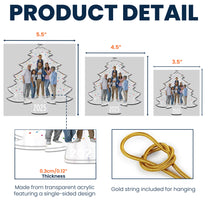 Custom Photo On Christmas Tree - Personalized Acrylic Photo Ornament